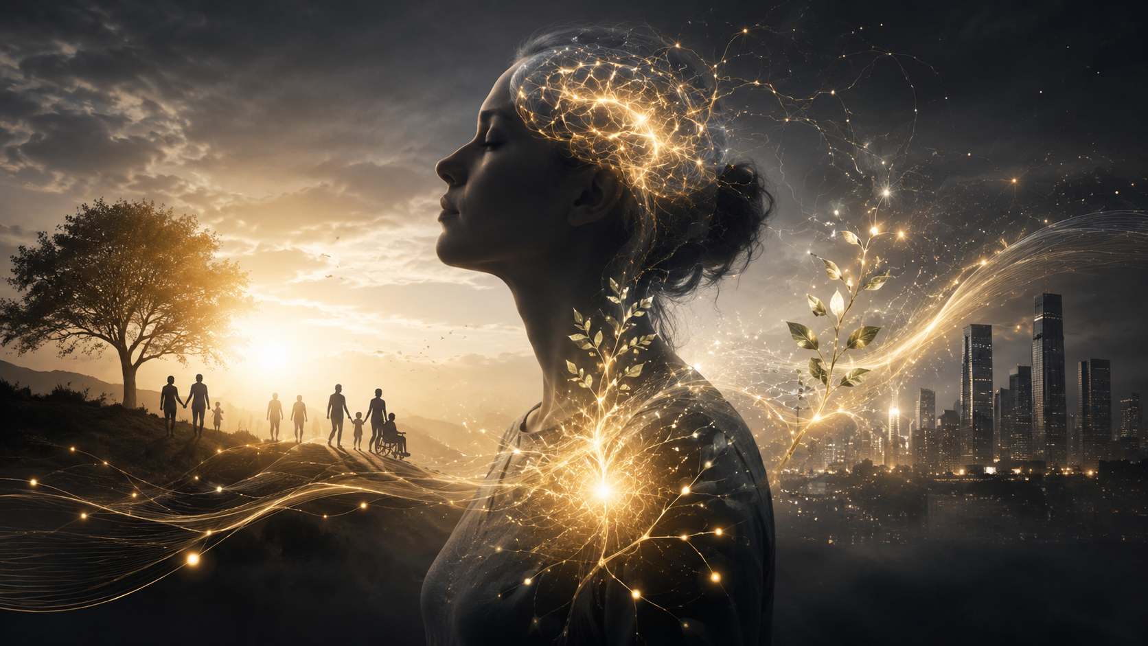 Conceptual image representing mental health, human development, and life-centered innovation